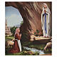 Cuadro sobre tela pictórica Aparición de la Virgen con Bernadette 40x30 cm s2