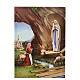 Quadro su tela pittorica Apparizione di Lourdes con Bernadette 70x50 cm s1