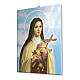 Cadre sur toile Ste Thérèse de l'Enfant-Jésus 25x20 cm s2