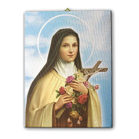 Quadro su tela pittorica S. Teresa Bambin Gesù 70x50 cm