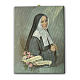 Quadro su tela pittorica Santa Bernadette 25x20 cm s1