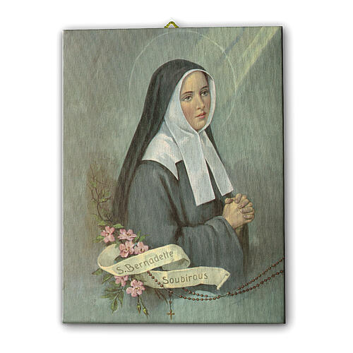 Quadro tela Santa Bernadette 25x20 cm 1