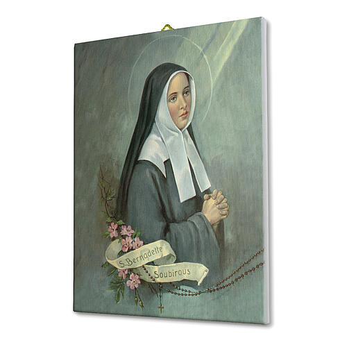 Quadro tela Santa Bernadette 25x20 cm 2