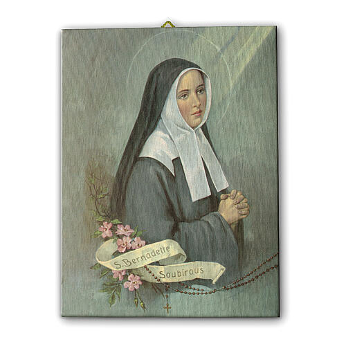 Quadro tela Santa Bernadette 40x30 cm 1