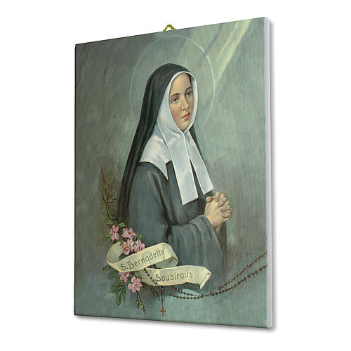 Quadro su tela pittorica Santa Bernadette 70x50 cm 2
