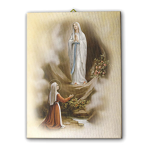 Bild auf Leinwand Marienerscheinung in Lourdes Vintage, 40x30 cm 1