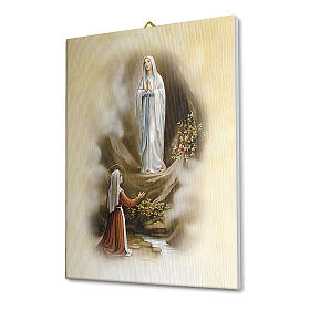 Quadro tela Aparição de Lourdes vintage 70x50 cm