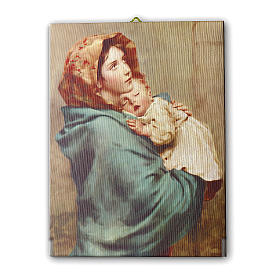 Cuadro sobre tela pictórica Virgen de Ferruzzi 25x20 cm