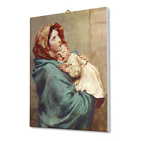 Cuadro sobre tela pictórica Virgen de Ferruzzi 25x20 cm
