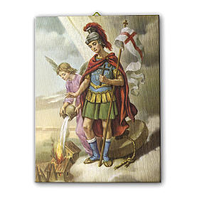 Saint Florian print on canvas 25x20 cm