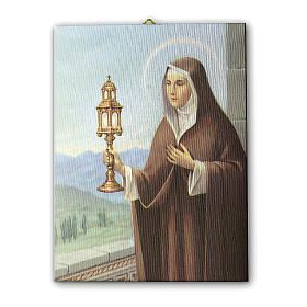 Bild auf Leinwand Klara von Assisi, 25x20 cm