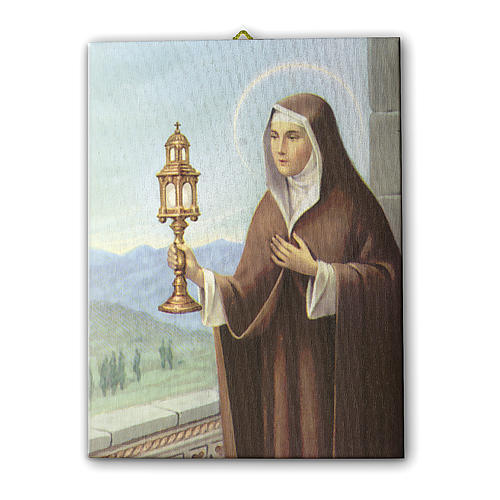 Saint Clare of Assisi print on canvas 25x20 cm 1