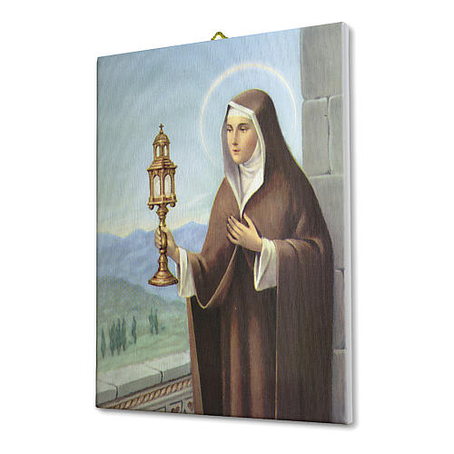 Saint Clare of Assisi print on canvas 25x20 cm 2