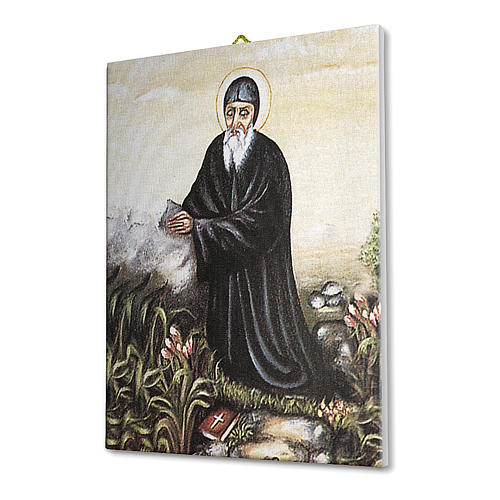 Saint Charbel printed on canvas 25x20 cm 2
