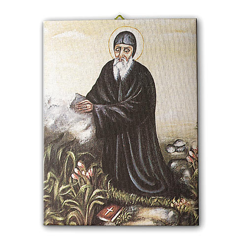 Quadro su tela pittorica San Charbel 40x30 cm 1