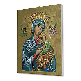 Cuadro sobre tela pictórica Virgen del Perpetuo Socorro 25x20 cm