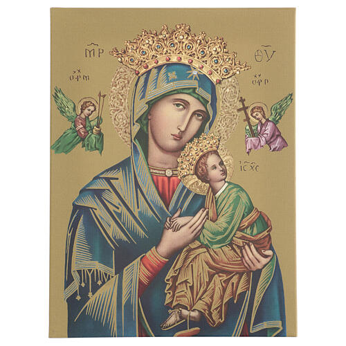 Cuadro sobre tela pictórica Virgen del Perpetuo Socorro 40x30 cm 1