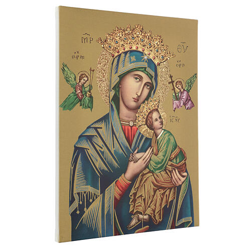 Cuadro sobre tela pictórica Virgen del Perpetuo Socorro 40x30 cm 3