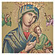 Quadro su tela pittorica Madonna del Perpetuo Soccorso 40x30 cm s2