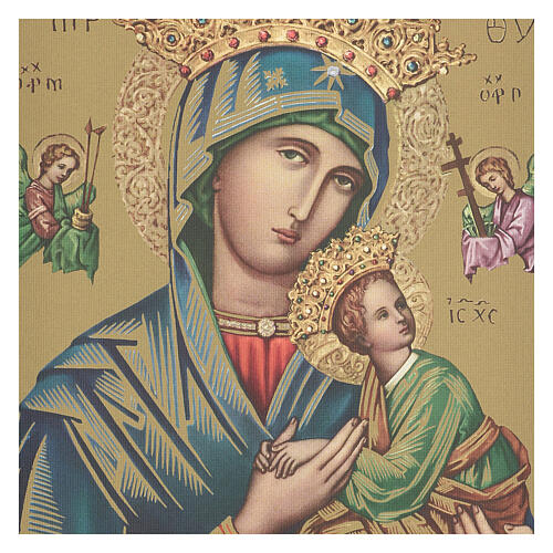 Cuadro sobre tela pictórica Virgen del Perpetuo Socorro 70x50 cm 2