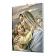 Quadro su tela pittorica Madonna con Bimbo 25x20 cm s2