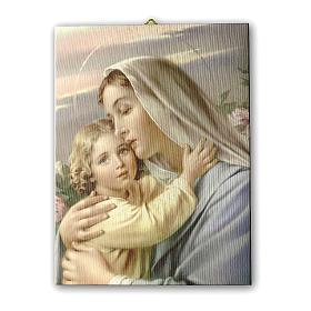 Cuadro sobre tela pictórica Virgen con Niño 70x50 cm