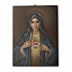 Cadre sur toile Coeur Immaculé de Marie fond foncé 40x30 cm s1