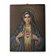 Quadro su tela pittorica Cuore Immacolato di Maria 40x30 cm s1