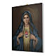 Quadro su tela pittorica Cuore Immacolato di Maria 40x30 cm s2
