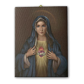 Bild auf Leinwand Unbeflecktes Herz Mariä, 70x50 cm