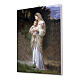 Bild auf Leinwand Die Jungfrau mit dem Lamm nach Bouguereau, 25x20 cm s2