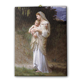 Quadro su tela pittorica Divina Innocenza di Bouguereau 25x20 cm