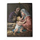 Cadre sur toile Sainte Famille vintage 25x20 cm s1