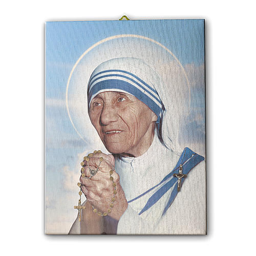 Cuadro sobre tela pictórica Madre Teresa de Calcuta 25x20 cm 1