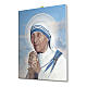 Mother Teresa of Calcutta printed on canvas 25x20 cm s2