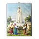 Cadre sur toile Notre-Dame de Fatima avec jeunes bergers 25x20 cm s1