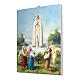 Quadro Nossa Senhora de Fátima com os pastorinhos em tela 40x30 cm s2