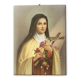 Cuadro sobre tela pictórica Santa Teresa del Niño Jesús 25x20 cm