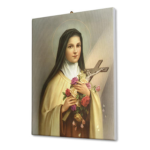 Cuadro sobre tela pictórica Santa Teresa del Niño Jesús 25x20 cm 2