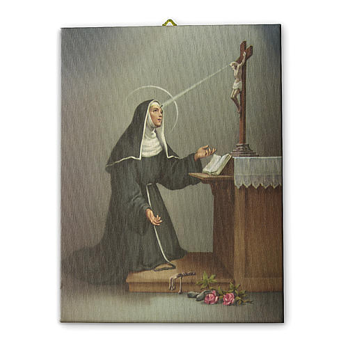 Saint Rita print on canvas 25x20 cm 1