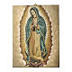 Cuadro sobre tela pictórica Virgen de Guadalupe 25x20 cm s1