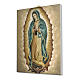 Cuadro sobre tela pictórica Virgen de Guadalupe 25x20 cm s2