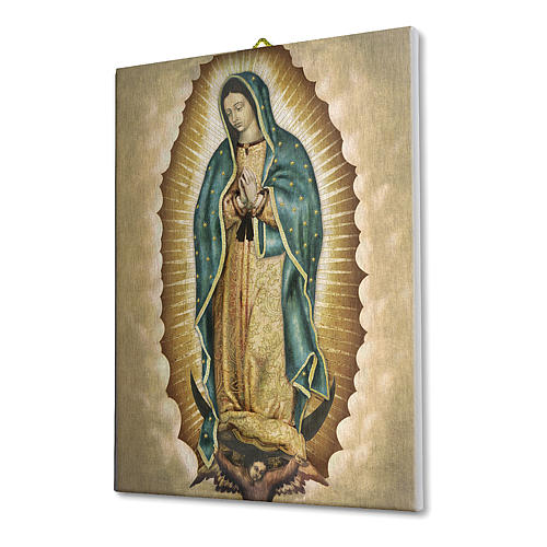 Estampa sobre Tela Nuestra Señora de Gudalupe 70 x 50 cm Italia 2