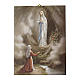 Quadro su tela pittorica Apparizione di Lourdes 40x30 cm s1