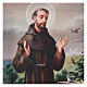 Quadro su tela pittorica San Francesco d'Assisi 40x30 cm s2