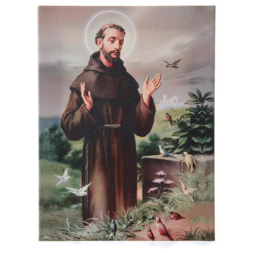 Canvas painting of St Anthony of Assisi 40x30 cm 1