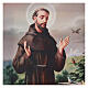Canvas painting of St Anthony of Assisi 40x30 cm s2