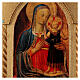 Triptychon mit Blattgold Maria mit Jesus und Engeln s2