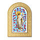 Cornice con vetrata con Gesù Risorto 14x8,5 cm s1