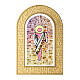 Risen Jesus picture with stained glass window 14x8.5 cm s1